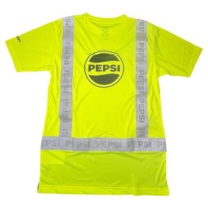 Pepsi Zero Zone High Visibility Safety‎ Work Shirt Neon Yellow Reflective Size S